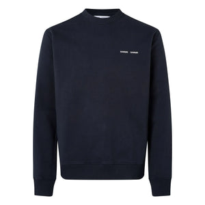 Samsoe Samsoe - Sudadera Norsbro de cuello redondo de algodón orgánico | Azul Oscuro