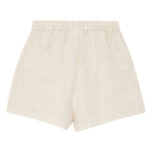 brunobruno nation - Pantalón Corto Lino y Algodón Orgánico | Beige