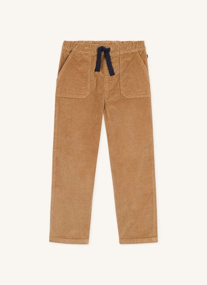 Petit Bateau - Pantalón de pana de algodón orgánico de pernera recta | Camel