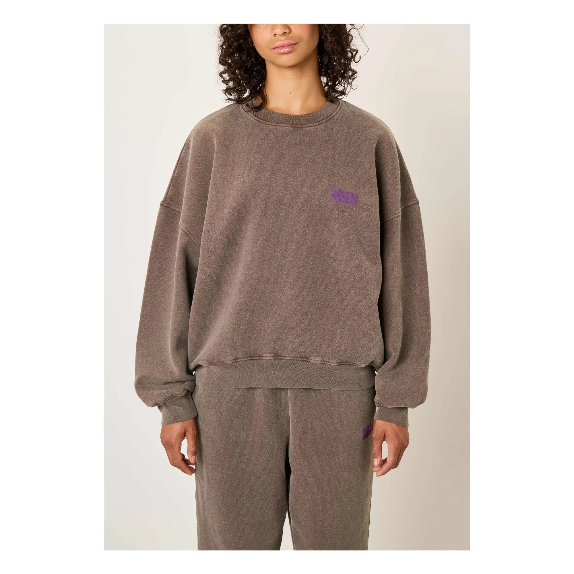 American Vintage - Sudadera de algodón Plizzy | Marrón