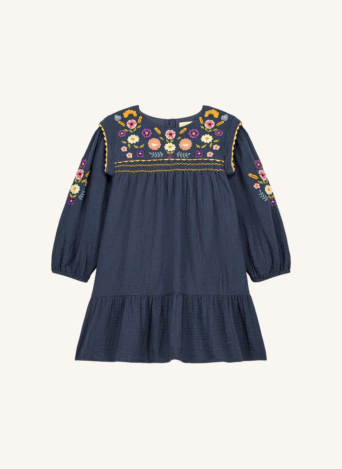 Louise Misha - Vestido de algodón orgánico Isatys | Azul noche