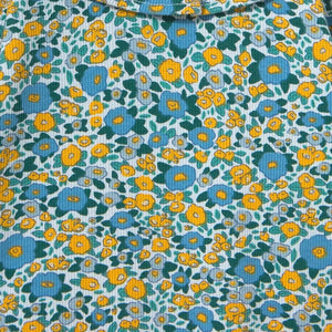 Tinycottons - Body de algodón orgánico acanalado con estampado floral | Azul
