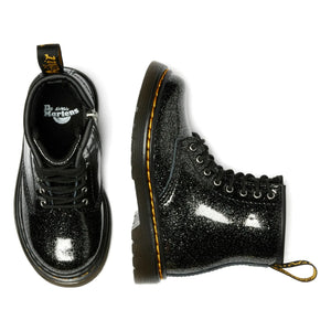 Dr. Martens - Botín con cordones 1460 J Glitter | Negro brillante