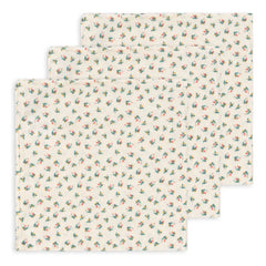 Konges Sløjd - Paños de muselina de algodón orgánico Flores - Set de 3