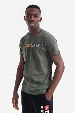 Camiseta de algodón con etiqueta de Alpha Industries