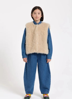 Hundred Pieces - Joyce Chaqueta sin mangas de pelo | Beige