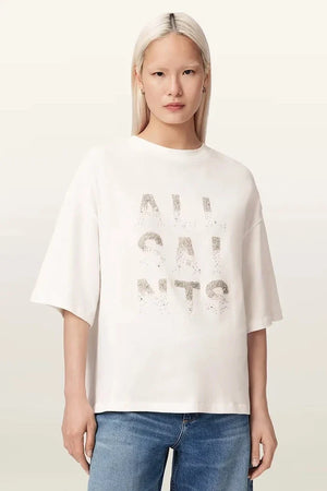 Camiseta STACKS AllSaints para mujer de algodón, corte holgado