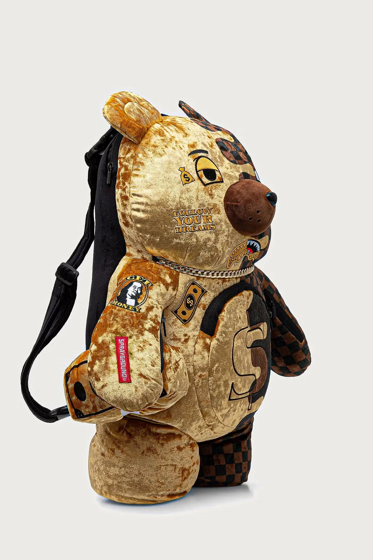 Sprayground - Mochila Marrón de Tiburones en París 910B9342NSZ