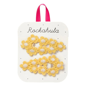 Rockahula Kids - Set de 2 ganchos de flores | Amarillo