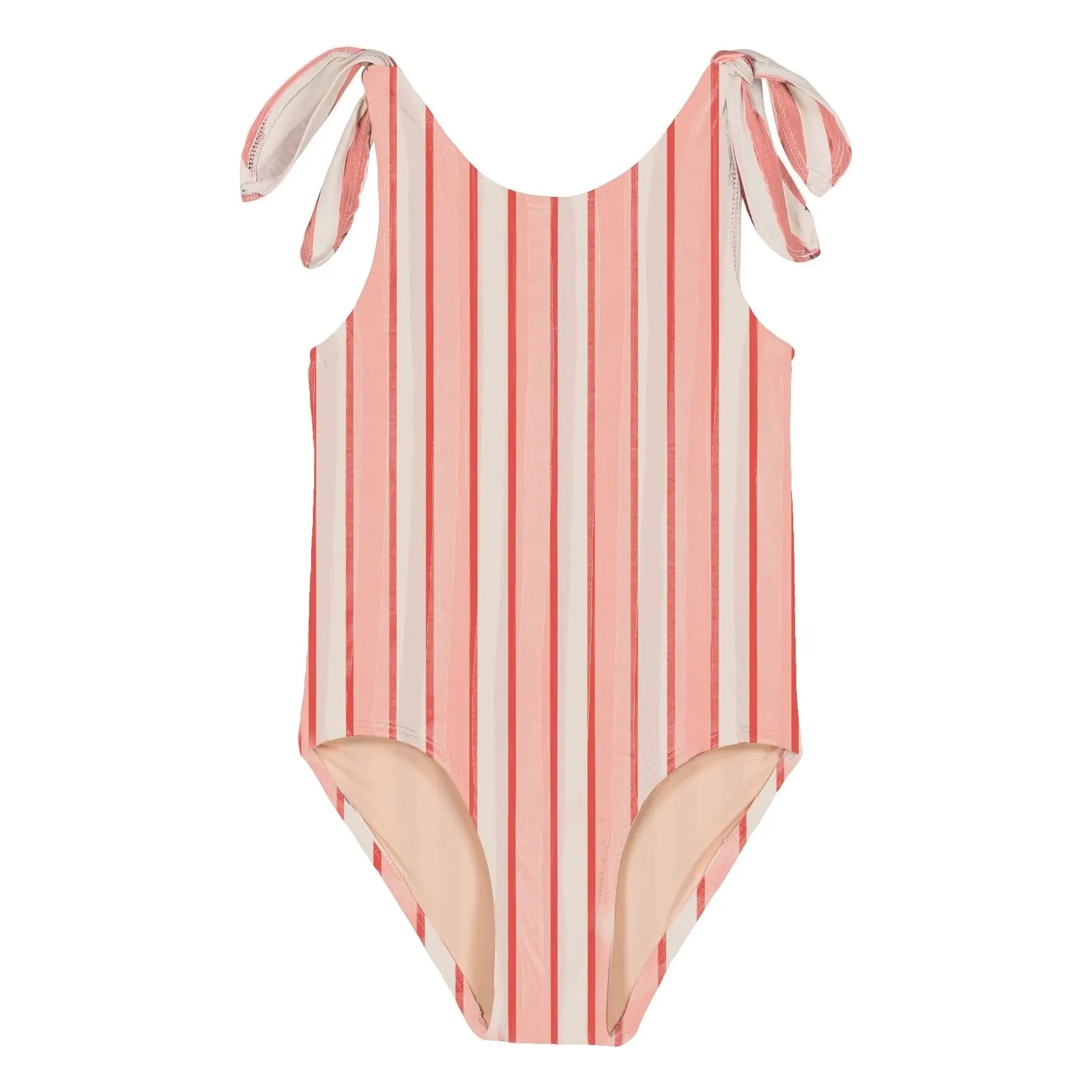 Studio Bohème - Traje de baño de algodón orgánico a rayas Roberta | Rosa