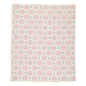 Bebe Organic - Bella Fleurie Organik Pamuk Battaniye | Pembe