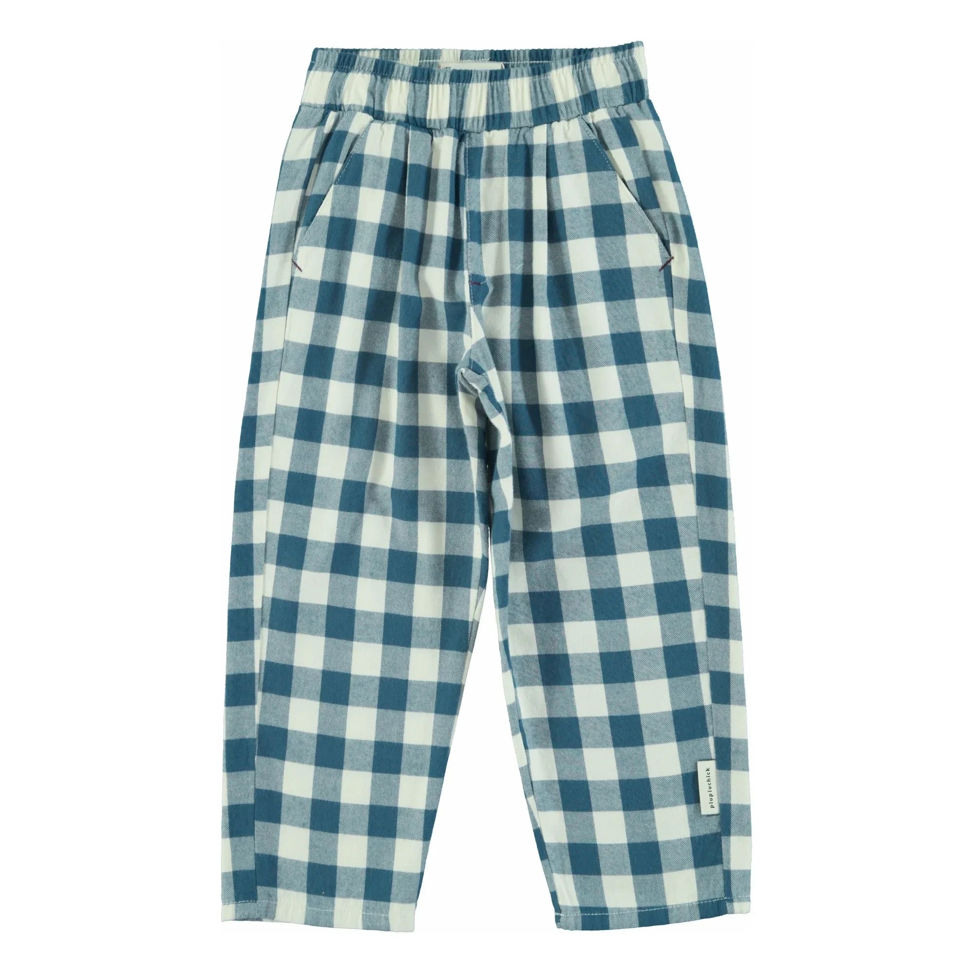 Piupiuchick - Pantalones a cuadros de algodón orgánico | Azul