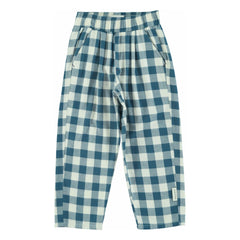 Piupiuchick - Pantalones a cuadros de algodón orgánico | Azul