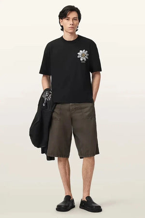 Camiseta extragrande de algodón AllSaints para hombre PETALS