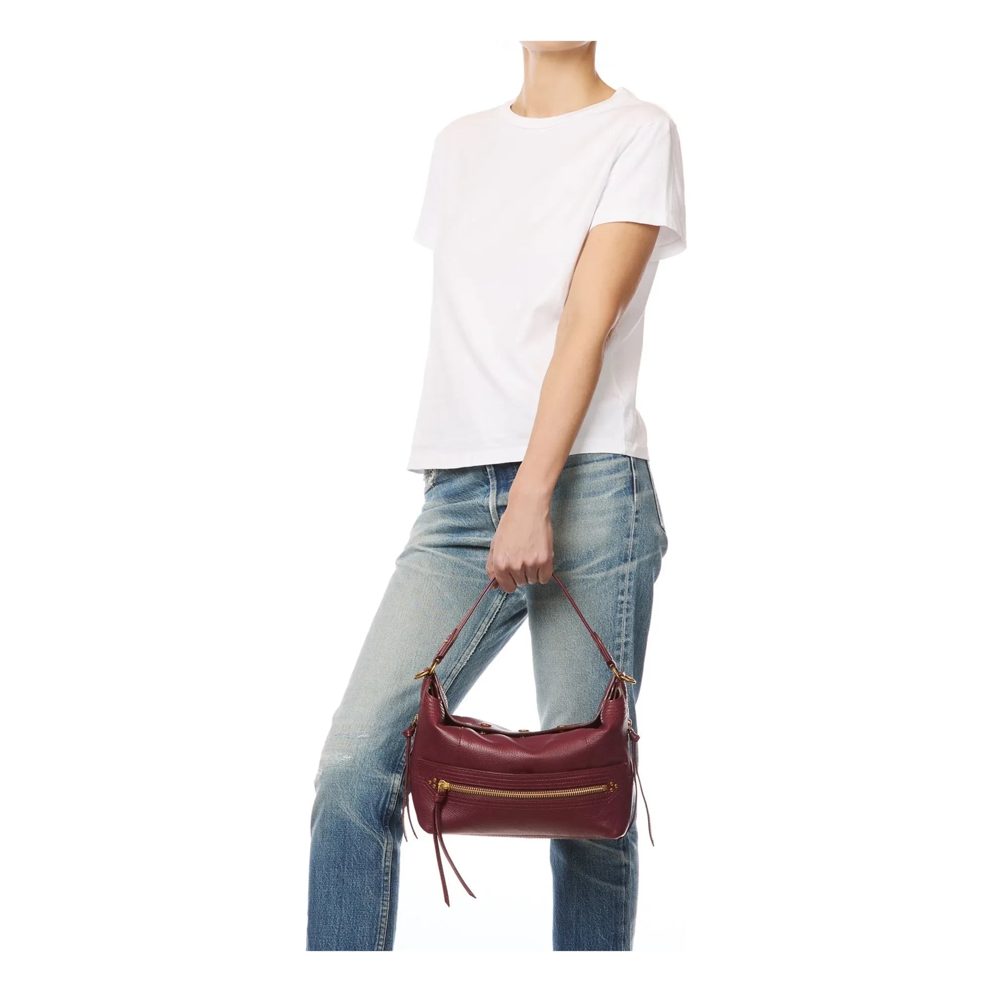 Jérôme Dreyfuss - Bolso Lucky Hobo Cabra | Granate
