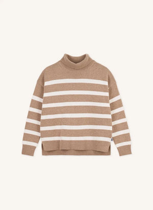 Petit Bateau - Jersey de Lanzadora a Rayas | Beige
