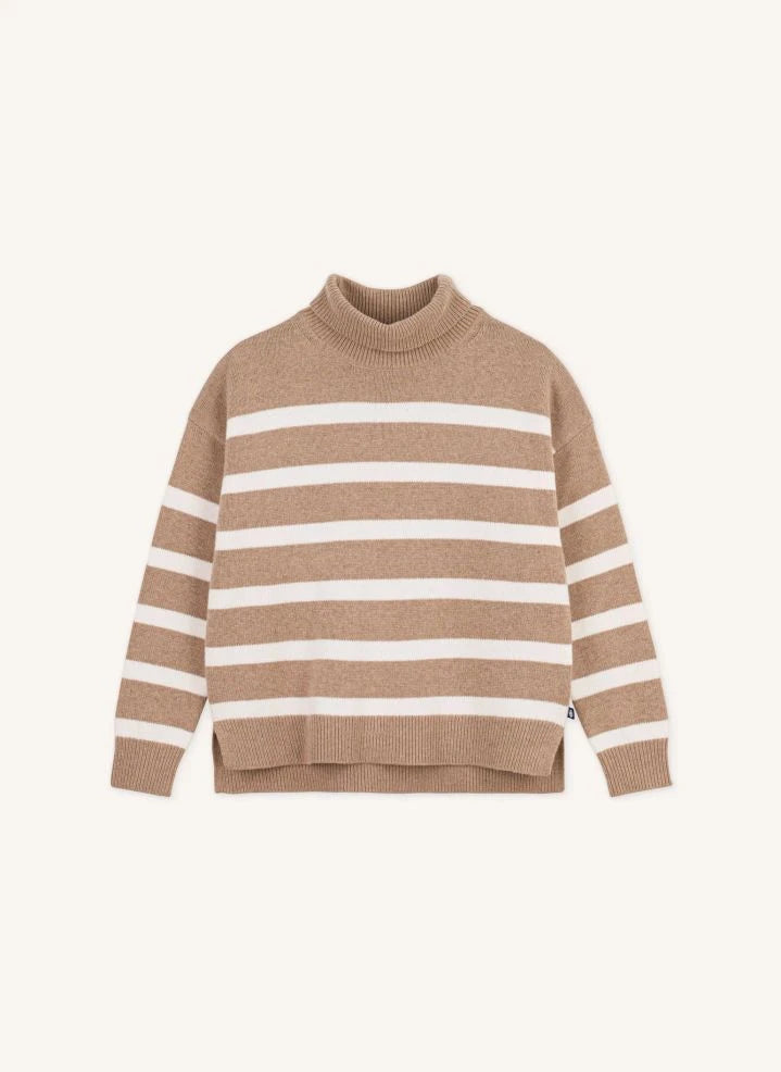 Petit Bateau - Jersey de Lanzadora a Rayas | Beige