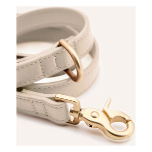 Cafide - Collar de perro de cuero vegano | Beige