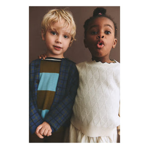 FUB - Merinos Yünü Kareli Keçeleştirilmiş Ceket | Mavi