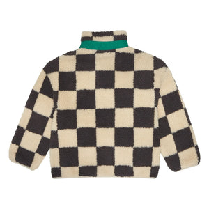 The Campamento - Damier Sherpa Ceket | Ecru