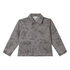Stella McCartney Kids - Chaqueta de Insectos de Algodón Orgánico | Gris Oscuro