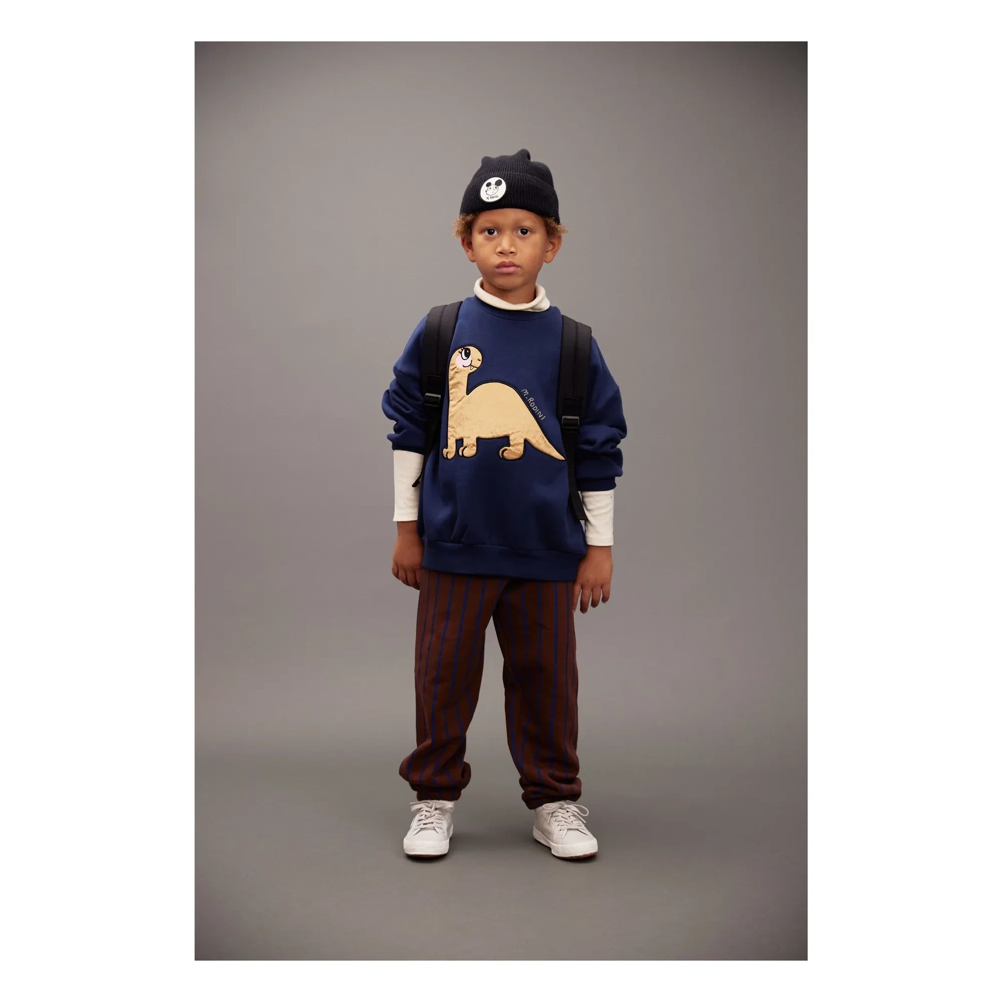 Mini Rodini - Gorro Ritzratz de algodón orgánico | Negro