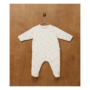 Petit Bateau - Pijama de algodón orgánico con estampado floral y botones a presión | Blanco