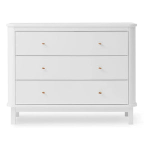 Oliver Furniture - Cómoda de 3 cajones de roble | Blanco