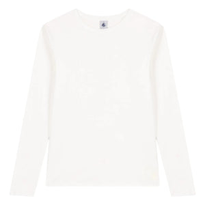 Petit Bateau - Camiseta de manga larga icónica - Colección para mujer | Blanco