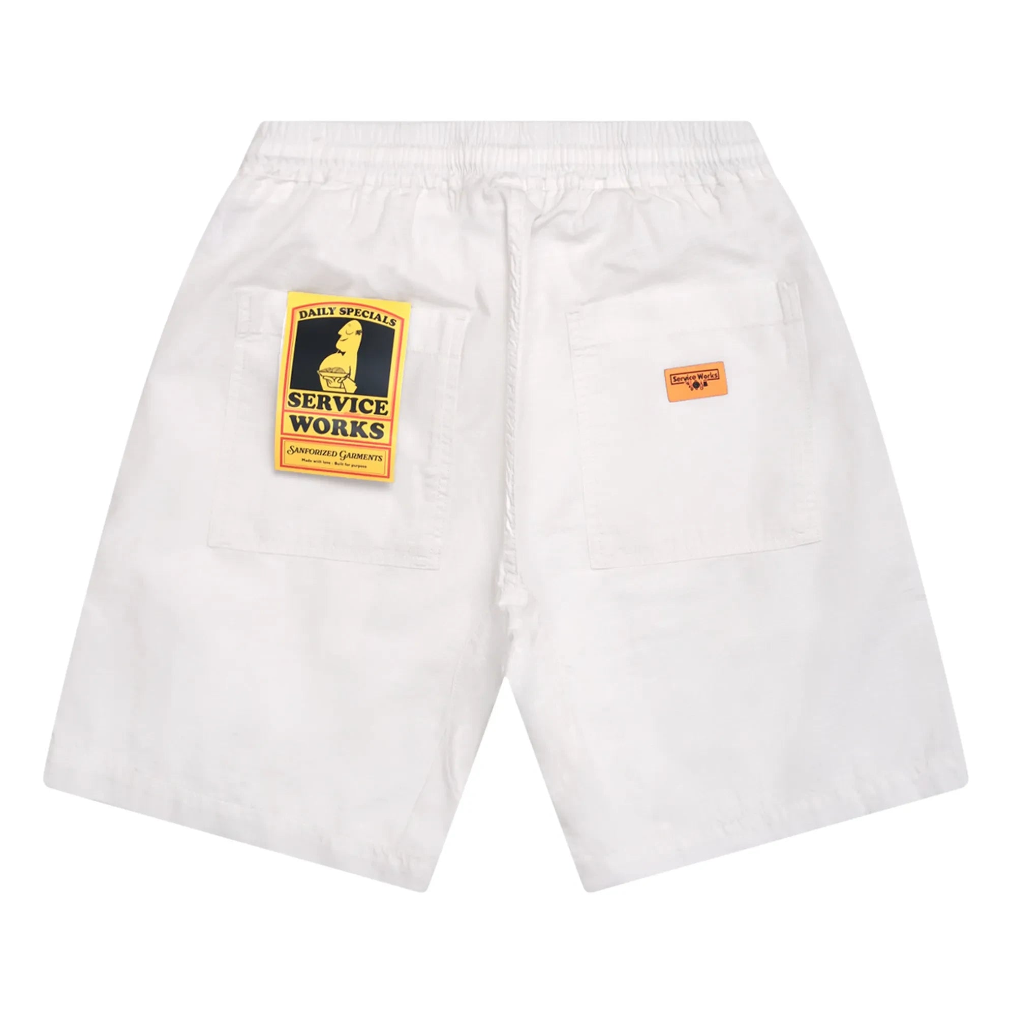 Service Works - Canvas Chef Shorts de Algodón Orgánico | Crudo