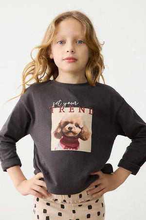 Blusa Mayoral de manga larga de algodón para niña