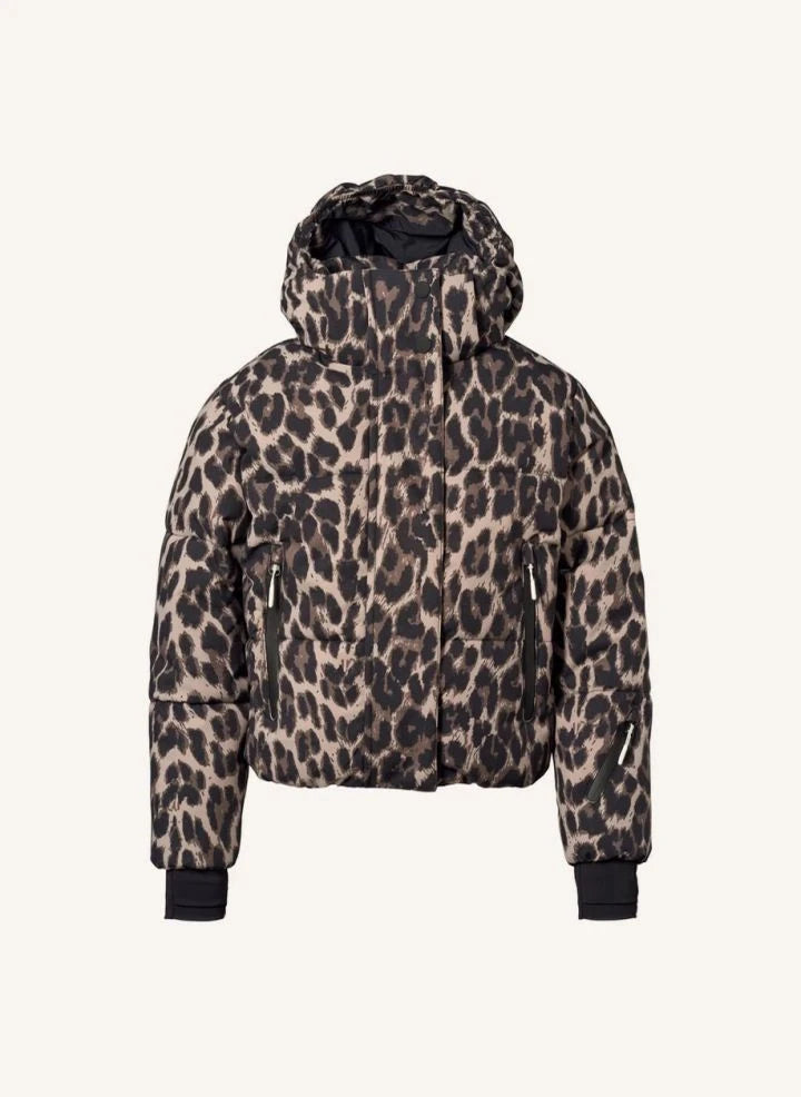 Chaqueta acolchada Molo - Hansine Pro Leopard | Marrón