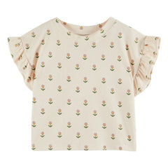 Emile et Ida - Camiseta Soft Flowers | Crema