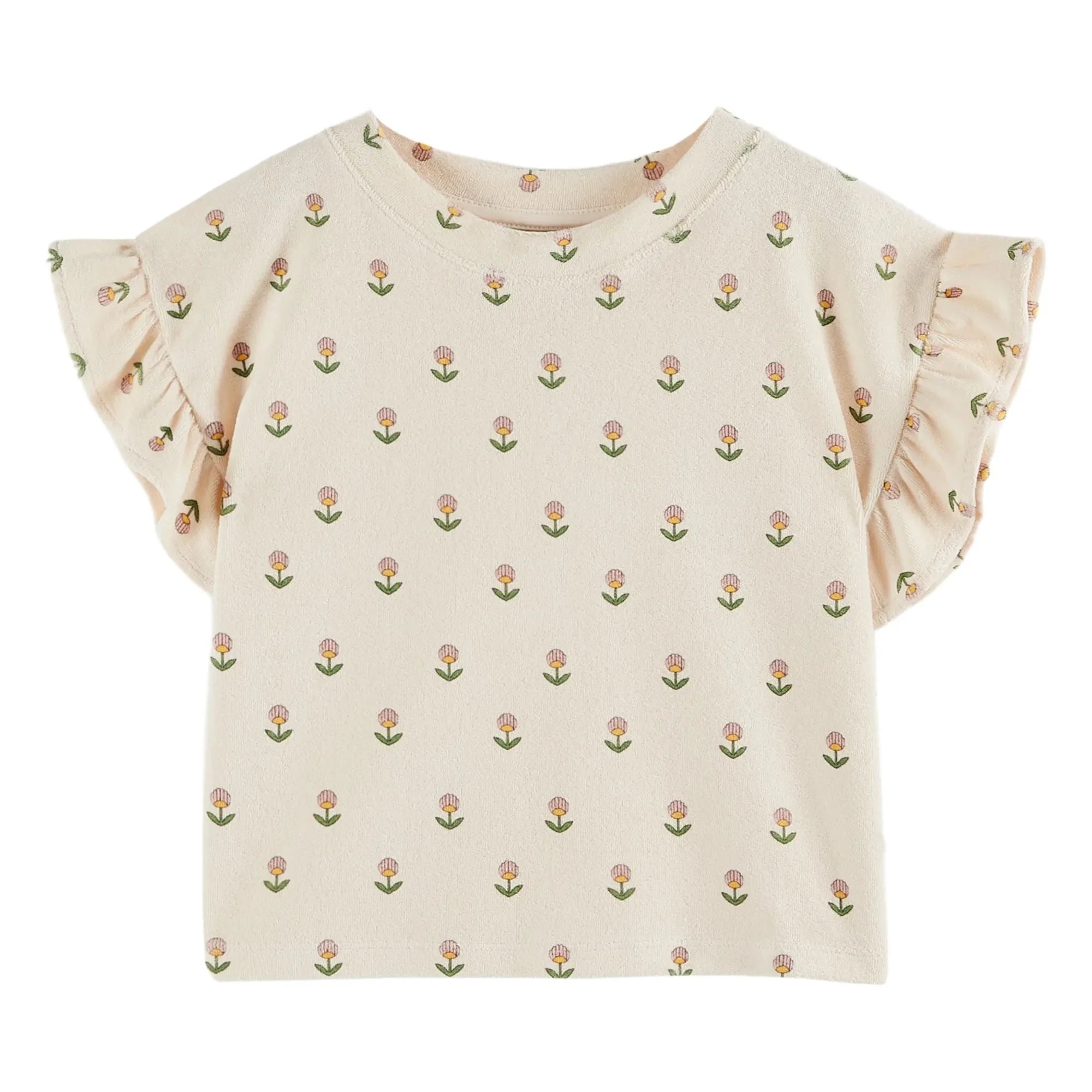 Emile et Ida - Camiseta Soft Flowers | Crema