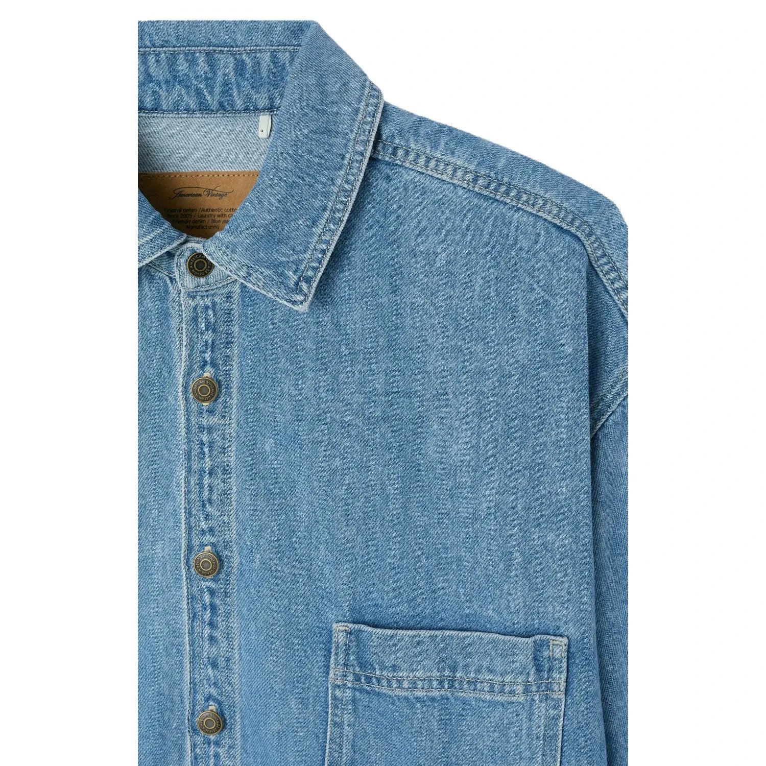 American Vintage - Joybird Camisa de corte holgado | Gris azulado