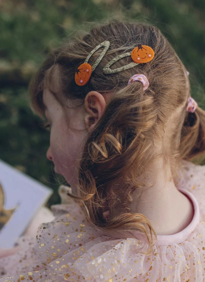 Rockahula Kids - Set de 2 clips de calabaza | Naranja