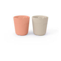 Done by deer - Vasos infantiles Croco - Set de 2 | Coral