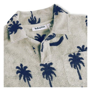 Molo - Polo de textura de toalla Randel Palm | Gris
