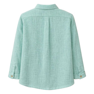 Lililotte - Camisa de Gasa de Algodón Orgánico Constantin | Verde Menta