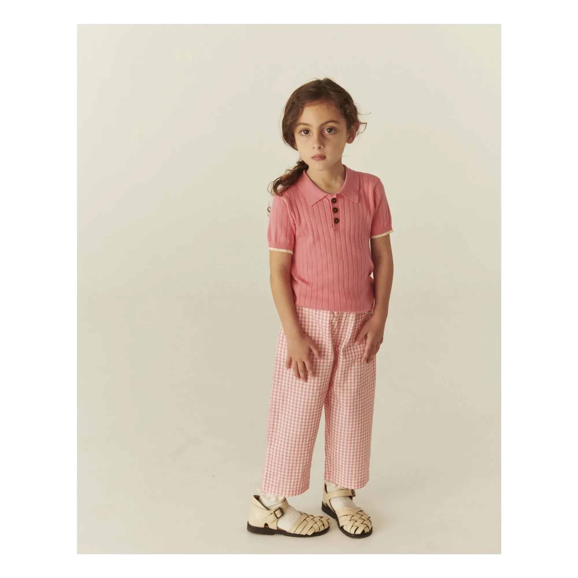 Copenhagen Colors - Polo de algodón orgánico acanalado | Rosa suave