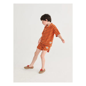Bobo Choses - Shorts de toalla a rayas | Naranja