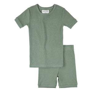 Petit Lem - Pijama de Canalé de Algodón Orgánico | Verde