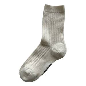 Holmm - Calcetines de cachemira de punto abierto Max | Crema