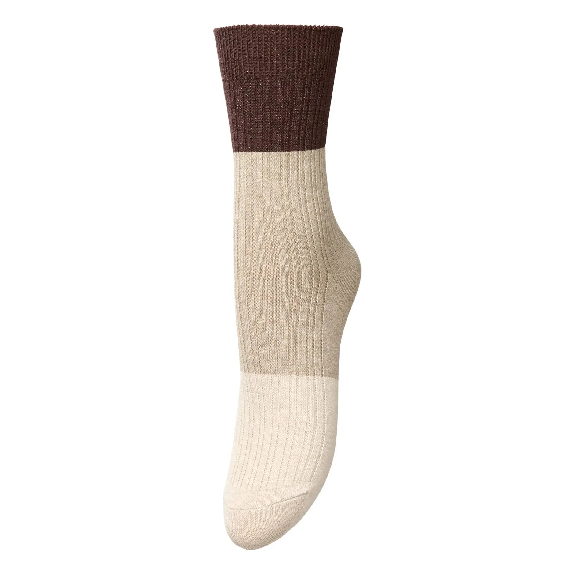 Becksöndergaard - Calcetines de bambú con bloques de color | Beige