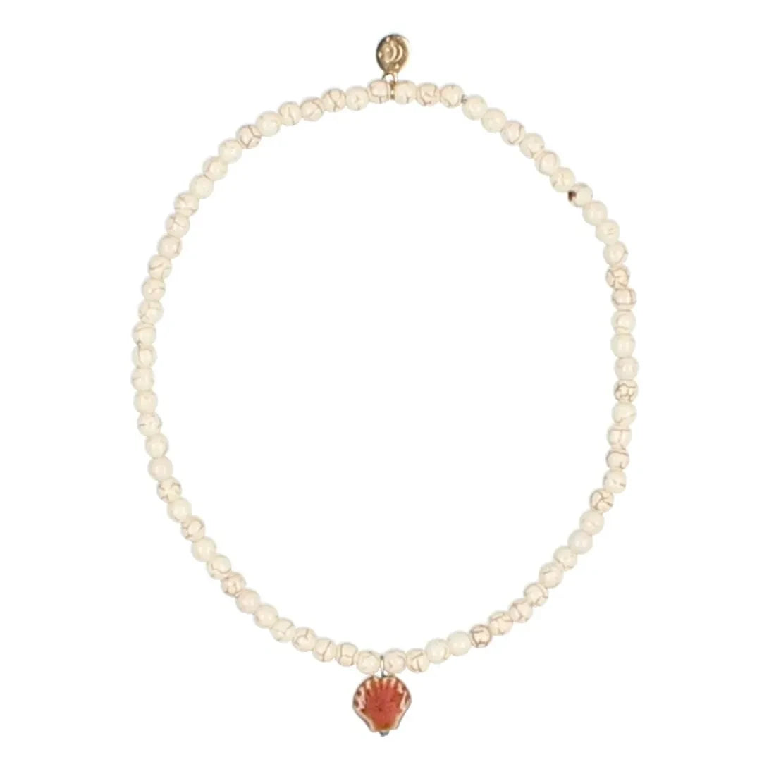 Búho - Collar de concha | Rosa chicle