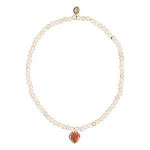 Búho - Collar de concha | Rosa chicle