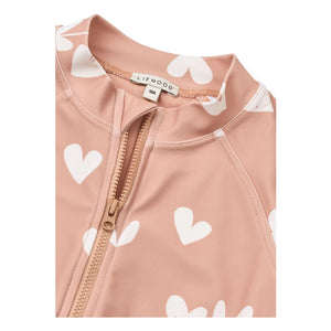 Liewood - Bañador con Protección UV de Fibra Reciclada Max Hearts | Rosa