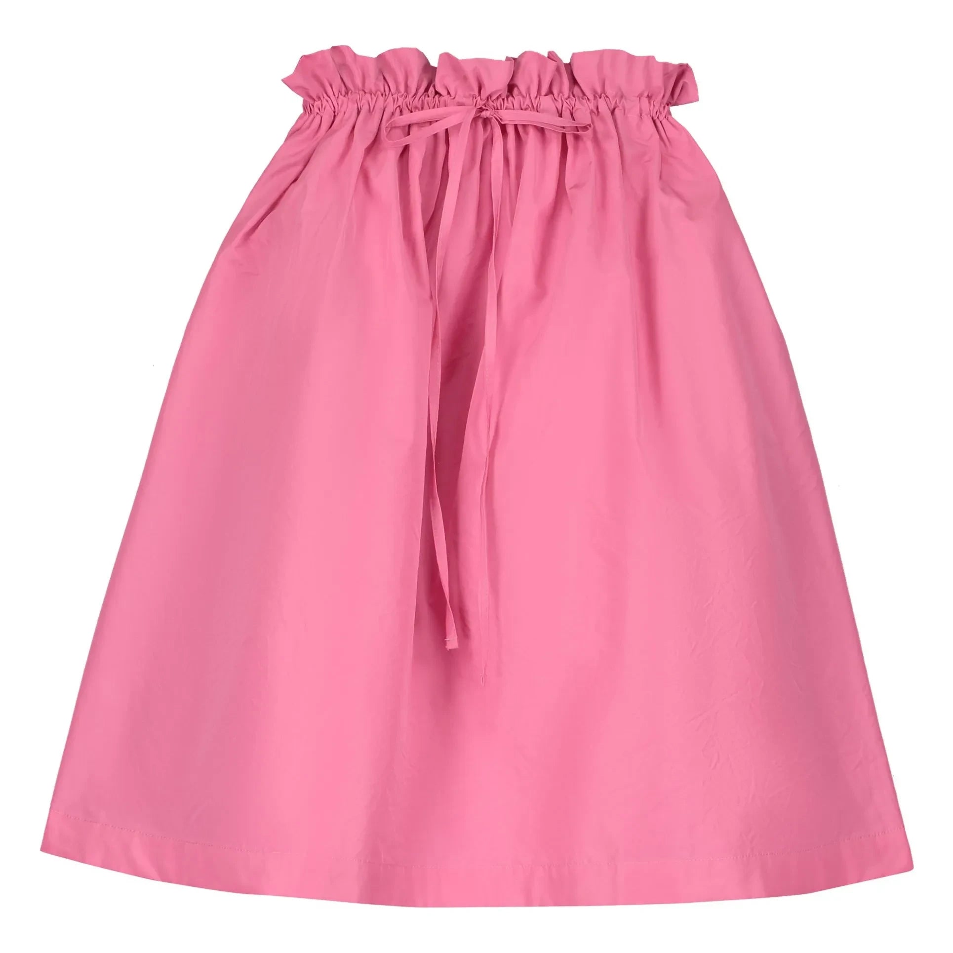 Tangerine - Falda midi con cintura fruncida | Rosa