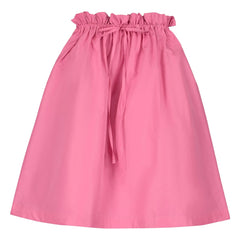 Tangerine - Falda midi con cintura fruncida | Rosa