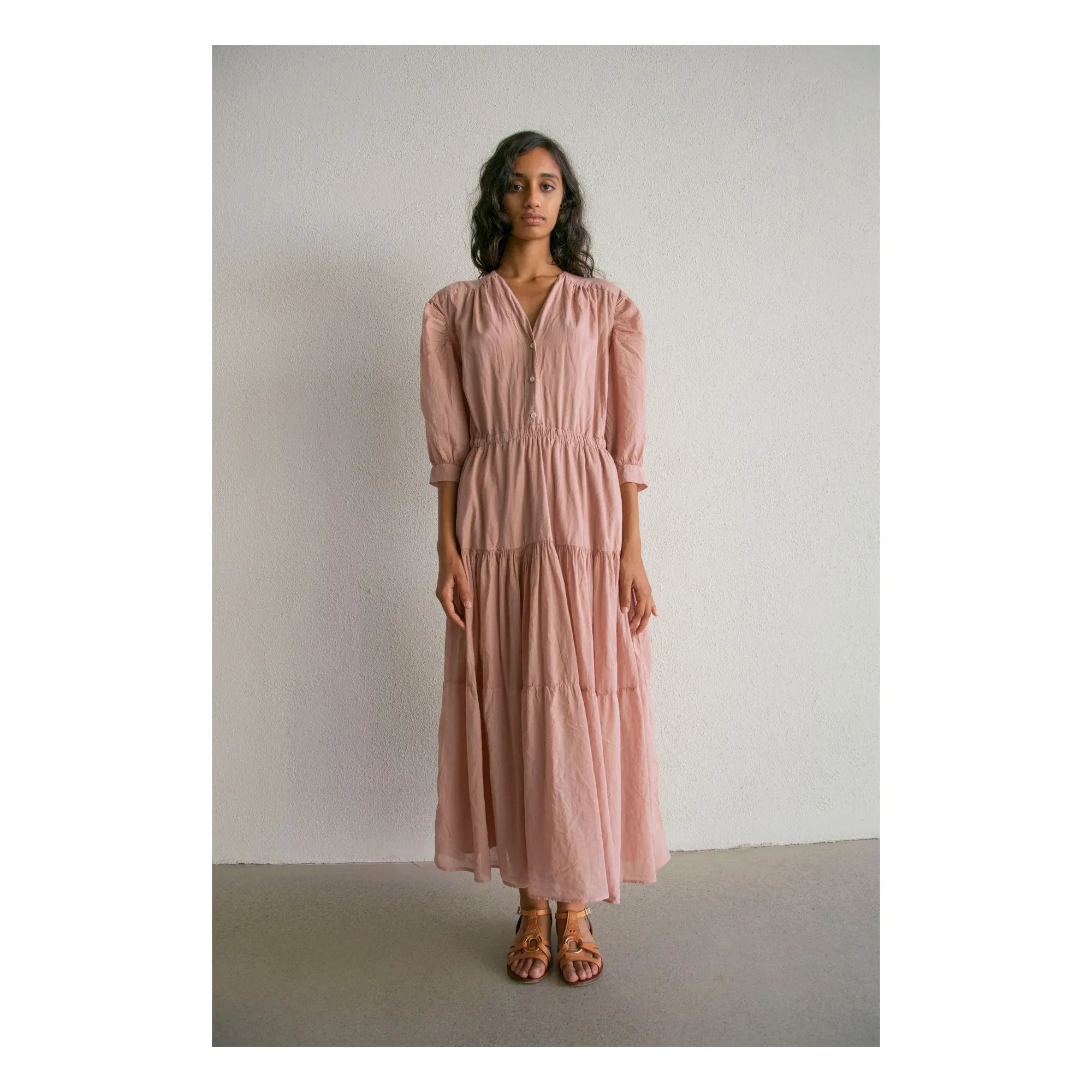 THEAVANT - Vestido de Gasa Joana Pamuk | Beige